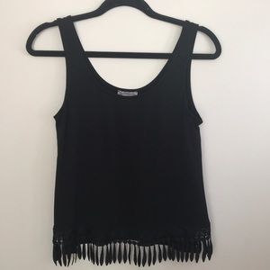 🎉Charlotte Russe tank top with fringe